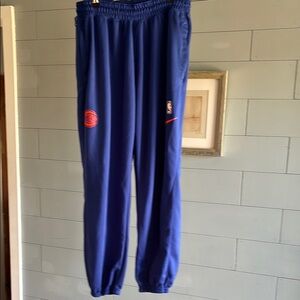 Nike Blue Joggers with NY Knicks logo